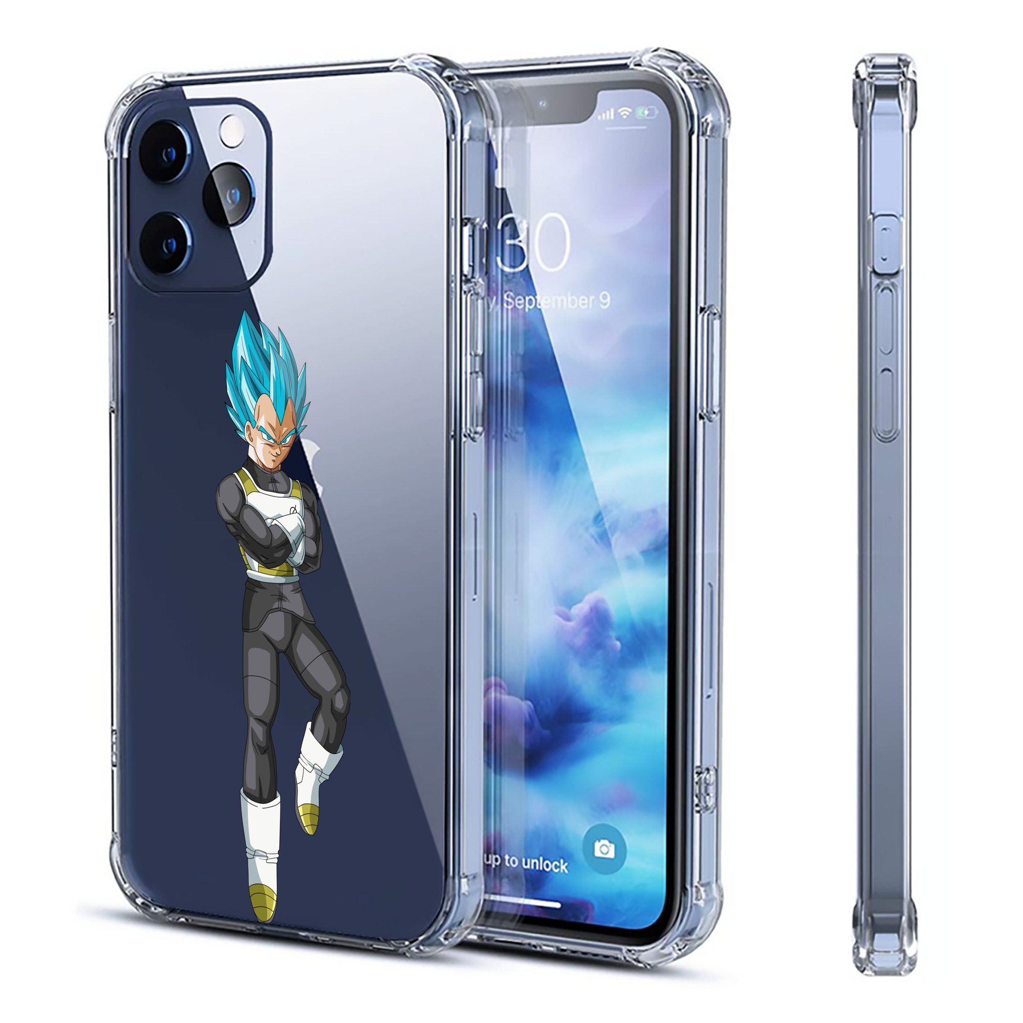 （画像用） ドラゴンボール ベジータ四世（Bejīta Yonsei）DRAGON BALL Vegeta IV 【iPhone 12シリーズ対応】透明スマホケース（クリアソフトケース）